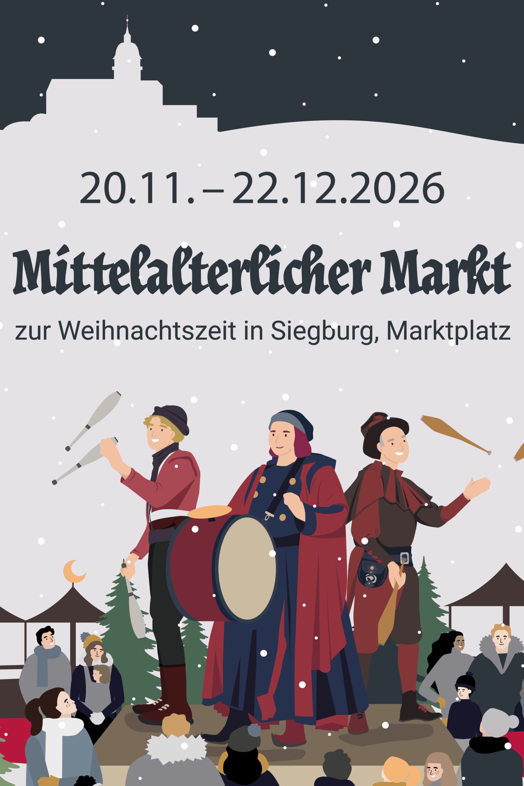 Mittelalterlicher Markt zur Weihnachtszeit 2026 ©Tourist Information Siegburg